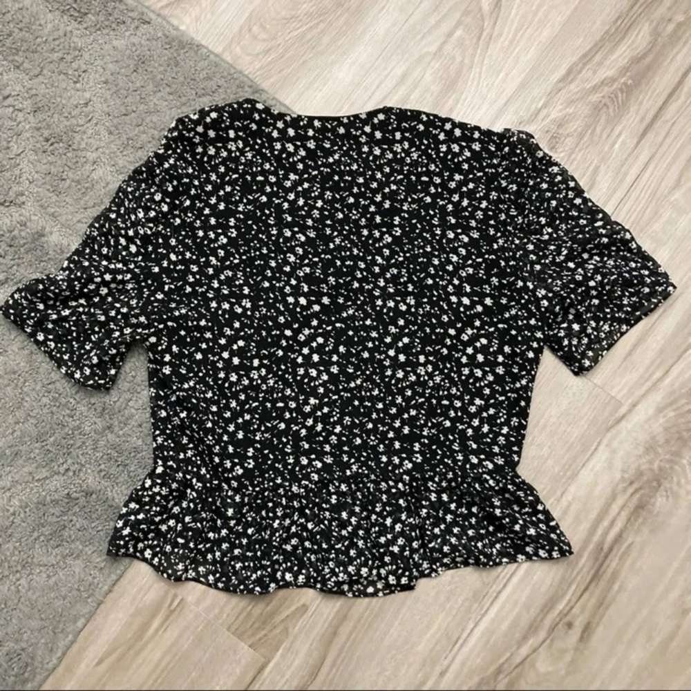 NWT AllSaints Ilia Pippa peplum top. Uk 12/US 8. - Picture 6 of 7